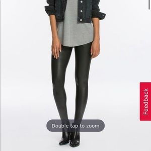 Spanx Faux Leather Leggings- Petite Small